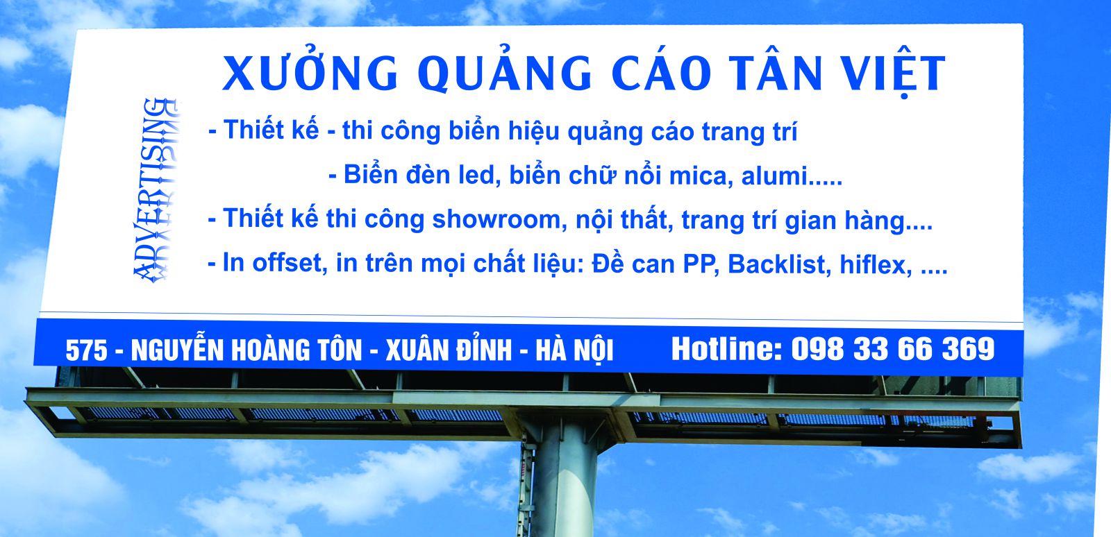 Làm biển hiệu quảng cáo cho dự án, công trình xây dựng tại Ninh Bình 