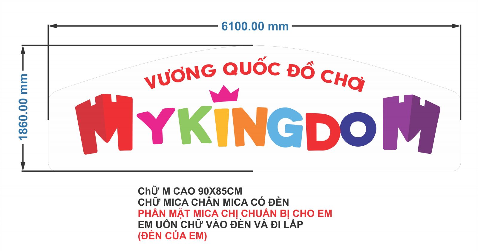 sản xuất thi công biển hiệu quảng cáo mykingdom