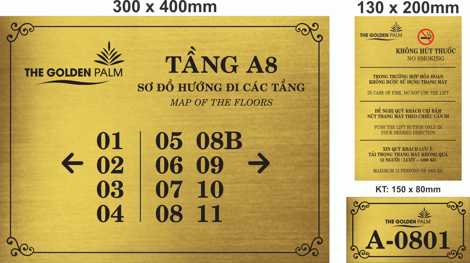 Làm biển phòng ban - Biển chỉ dẫn cho các tòa nhà chung cư, khu đô thị  